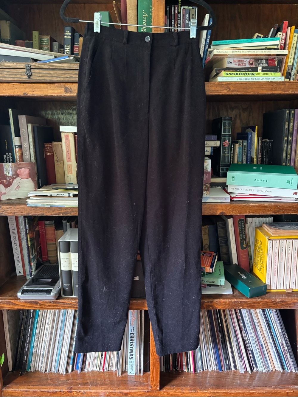 Talbots Women’s Black velvet-ishTrousers with Pleats